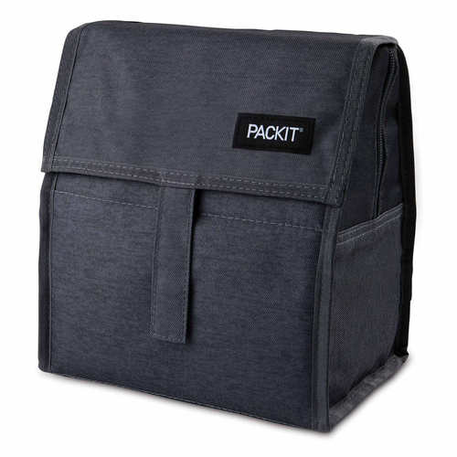 PackIt Freezable Polycanvas Lunch Bag Storage 29.5cm - Charcoal Grey