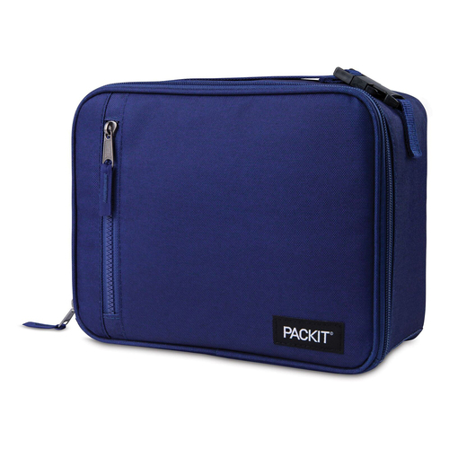 PackIt Freezable Polycanvas Lunch Box Bag Rectangle 25cm - True Blue