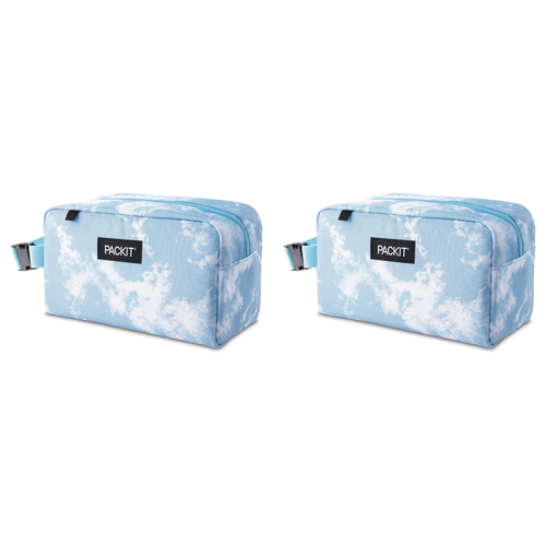 2PK PackIt Freezable Polycanvas Snack Box Bag 23cm - Blue Sky