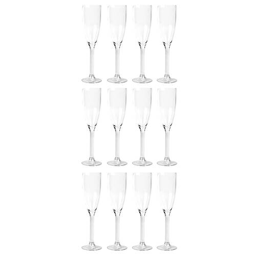 12PK Impact 160ml Champagne Flute Cup Polycarbonate - Clear