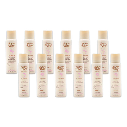 12PK Sugar Baby Glowtion 97ml Instant Glow Wash Off Bronzing Spray