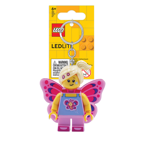 Lego Kids Butterfly Girl Key Light Minifigure Keychain