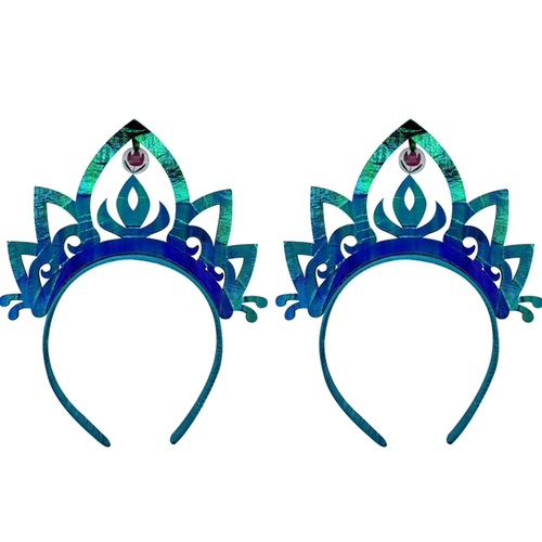 2PK Disney Frozen Anna Iridescent Plastic Headband Tiara Kids Costume