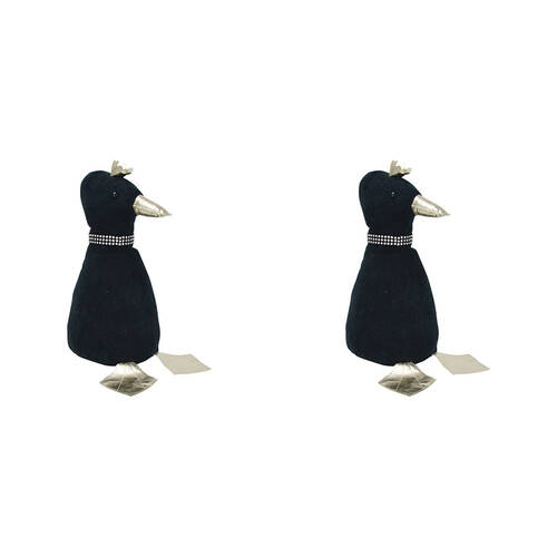 2PK Annabel Trends Animal Doorstop 24x34cm Home Decor - Duck Black