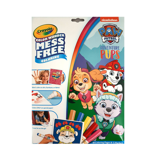 Crayola Colour Wonder Mess Free Colouring Pages w/ Marker Paw Patrol 3y+