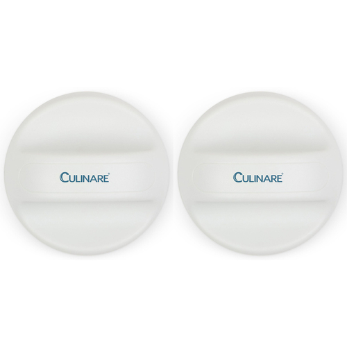 2x Culinare Magiopener Round 8cm Compact Can Opener - White