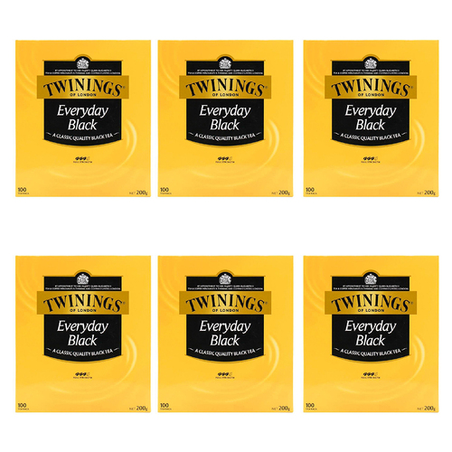 600pc Twinings Everyday Black Tea Teabags Hot Drink