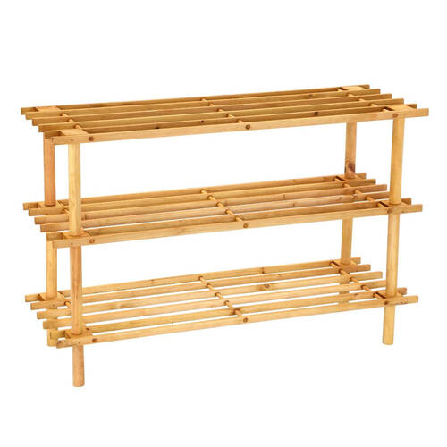 Boxsweden 3 Tier Wooden Shoe Rack