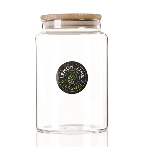 Lemon & Lime Camden Glass Jar Bamboo Lid 930ml