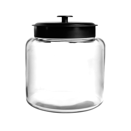 Anchor Hocking 5.7L Montana Glass Jar w/ Black Lid