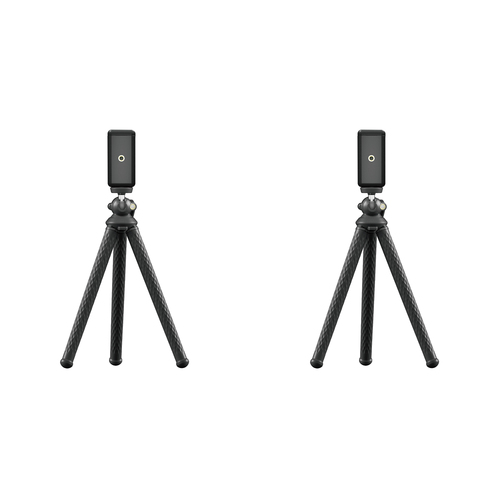 2PK FireFly FFT-F1C Flexible Camera Tripod w/ Phone Holder - Black