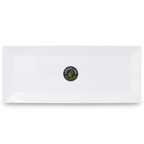 Lemon & Lime 49x20cm Melamine Serving Platter - White