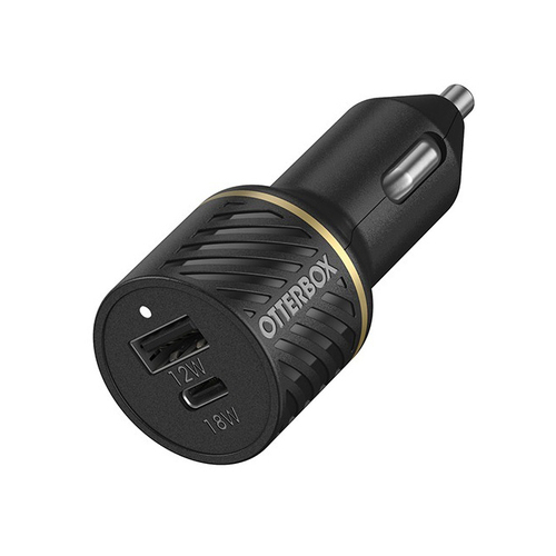 Otterbox 2 Part Car Charger 30W USB-C 18W PD w/ USB-A 12W - Black