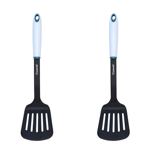 2x Culinare Bio Plastics 33cm Nylon Slotted Turner - White