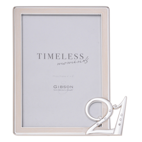 Gibson Gifts Diamond 21 Photo Frame 4x6" Rectangle Silver