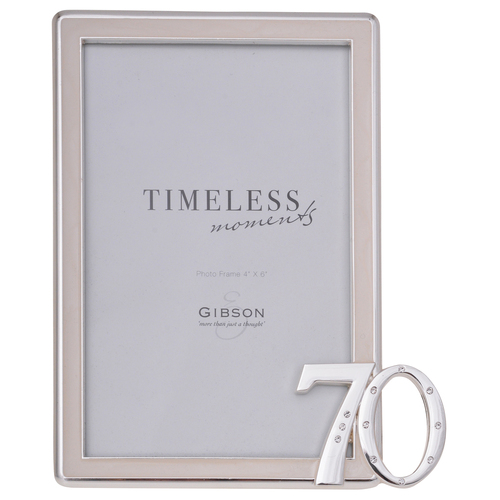 Gibson Gifts Diamond 70 Photo Frame 4x6" Rectangle Silver