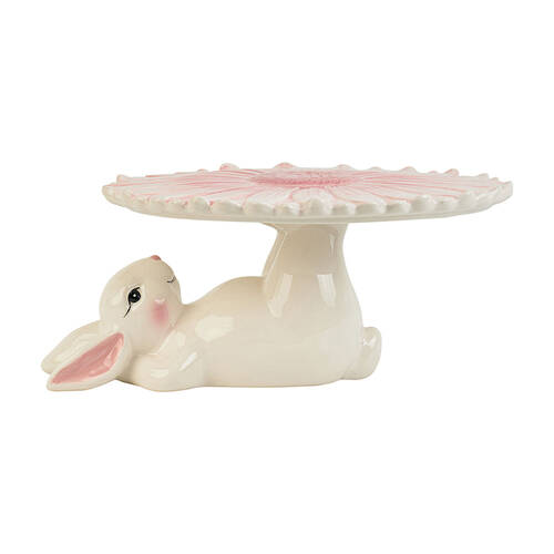 Annabel Trends Bunny Cake Stand 26.5x11cm Home Decor - Pink