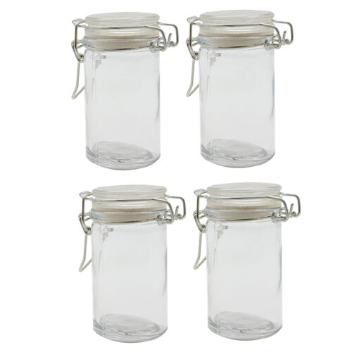 4PK Lemon & Lime Fresco Glass Clip Jar 70Ml In Pdq