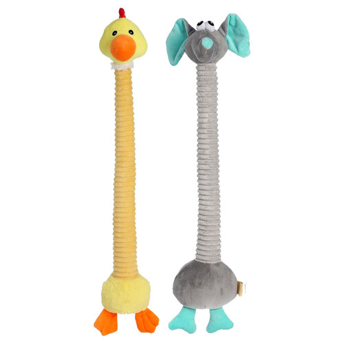 2PK Paws & Claws Who Zoo Long Neck Toy 65X15cm Asstd