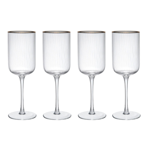 4pc Mikasa Sorrento Crystal Red Wine Glass Set, 450ml