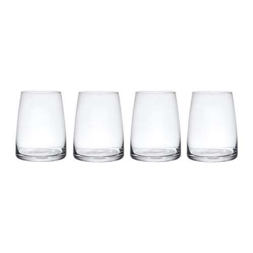 4pc Mikasa Palermo Stemless Wine Glass Drink Set, 350ml