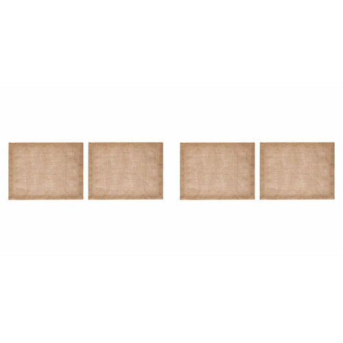 2PK 2pc Mikasa Rectangle 35 x 45cm Jute Placemats, Natural