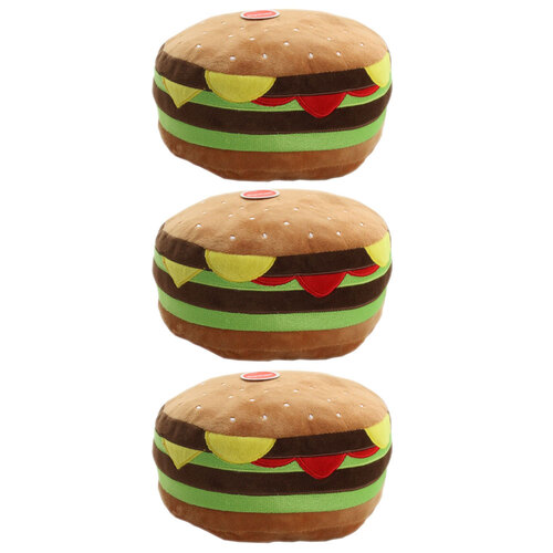 3PK Paws & Claws Fast Food Mega Burger Plush 20X20X12cm