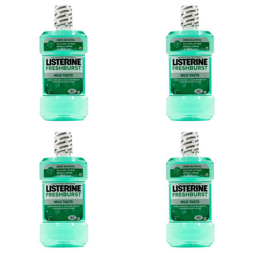 4PK Listerine Antibacterial Mouthwash 1L - Freshburst