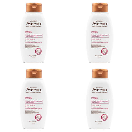 4PK Aveeno Color Protect & Strengthen Conditioner - Blackberry & Quinoa Blend