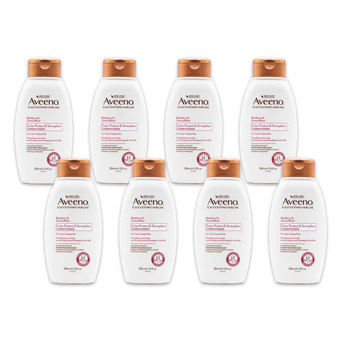 8PK Aveeno Color Protect & Strengthen Conditioner - Blackberry & Quinoa Blend