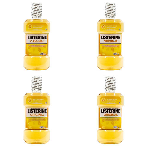 4PK Listerine Antibacterial Mouthwash 750ml Mouth Freshener - Original