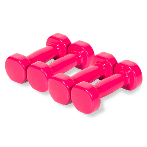 4PK Vinyl Dipped Weighted Dumbbell 1kg Home Gym Workout Set