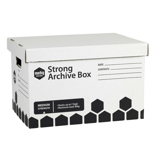 3pc Marbig Strong Document/Binder Filing Archive Box 42x32x26cm