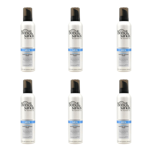 6PK Bondi Sands 225ml Everyday Gradual Tanning Foam Pump For Men w/ Fresh Scent