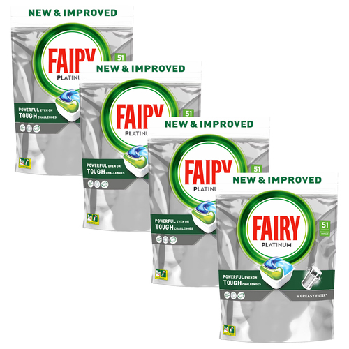 4x 51pc Fairy All In 1 Dishwashing Cleaning Tablets 