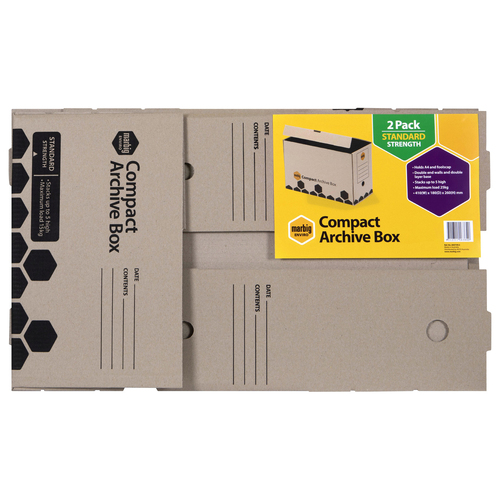 Marbig Stor A File Kraft Foolscap Archive Box 41x18x26cm