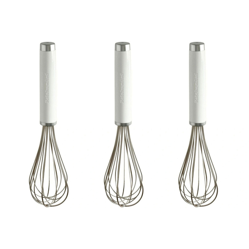 3PK KitchenAid Whisk Stainless Steel/ABS Utensil 27cm - White