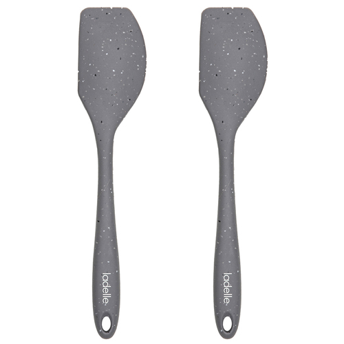 2x Ladelle Craft Grey Speckled Silicone Spatula Cooking/Serving Utensil