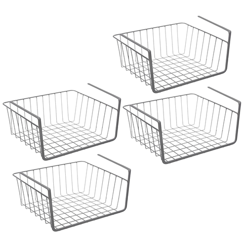 4PK Boxsweden Wire Undershelf Hanging Basket 30X26X14cm Assorted