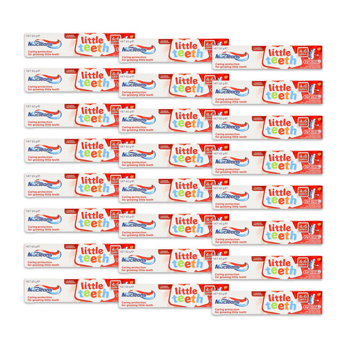 24PK Macleans Little Teeth 63g Kids Toothpaste Tube Oral Care 4-6y