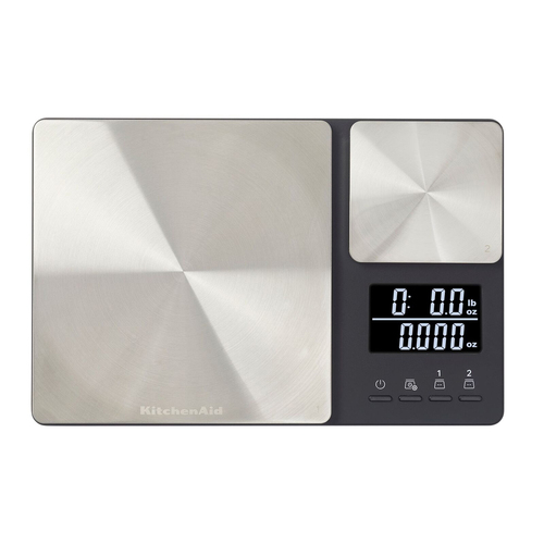 KitchenAid S/Steel Digital Kitchen Scale Dual Platform 5kg/500g