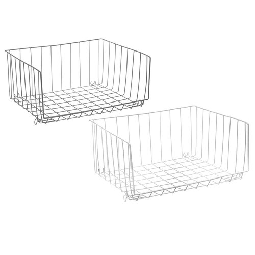 2PK Boxsweden Wire Stackable Storage Basket 47X42X22cm Assorted