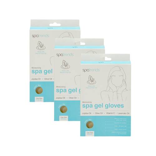 3PK Annabel Trends Spa Trends Moisturising Hand Care Gel Range - Gloves