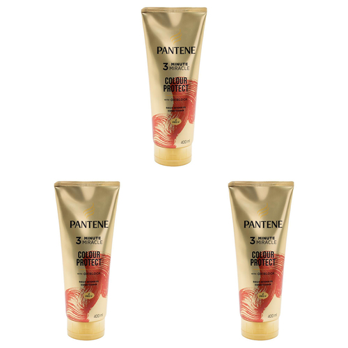 3PK Pantene 400ml 3 Minute Miracle Colour w/ Oxiblock Conditioner 