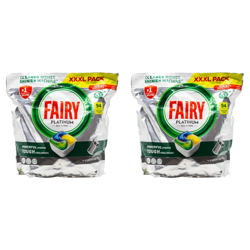 188pc Fairy Platinum All In One Dishwasher Tablets - Lemon