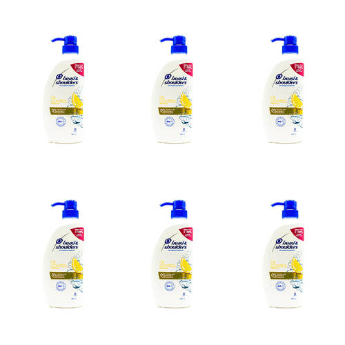 6PK Head & Shoulders 660ml Anti Dandruff Shampoo Oil Control For Oily Hair