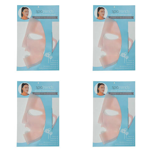 4PK Annabel Trends Spa Trends Silicone Treatment Mask 24.5x21cm