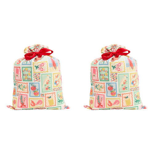 2PK Annabel Trends Santa Sack 73x55cm - Christmas Holiday