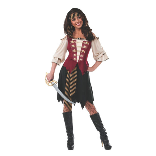 Rubies Elegant Pirate Female Dress Up Costume w/Scraf - Size Std