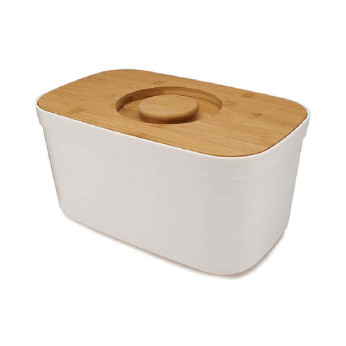 Joseph & Joseph 37cm Bread Bin w/ Cutting Board Lid - White